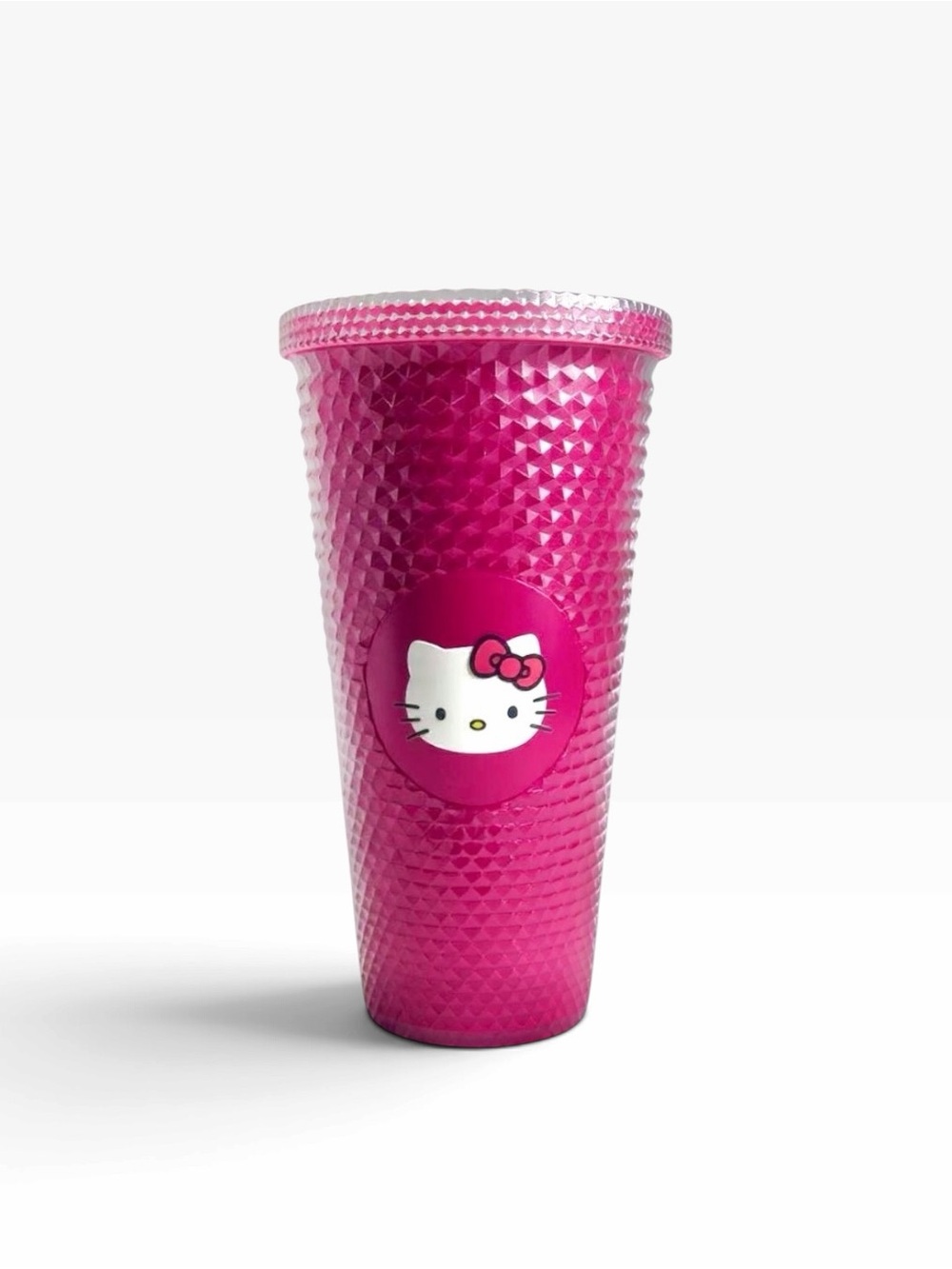 Sanrio Hello Kitty Wine-Colored Textured Acrylic Travel Cup – 24 oz